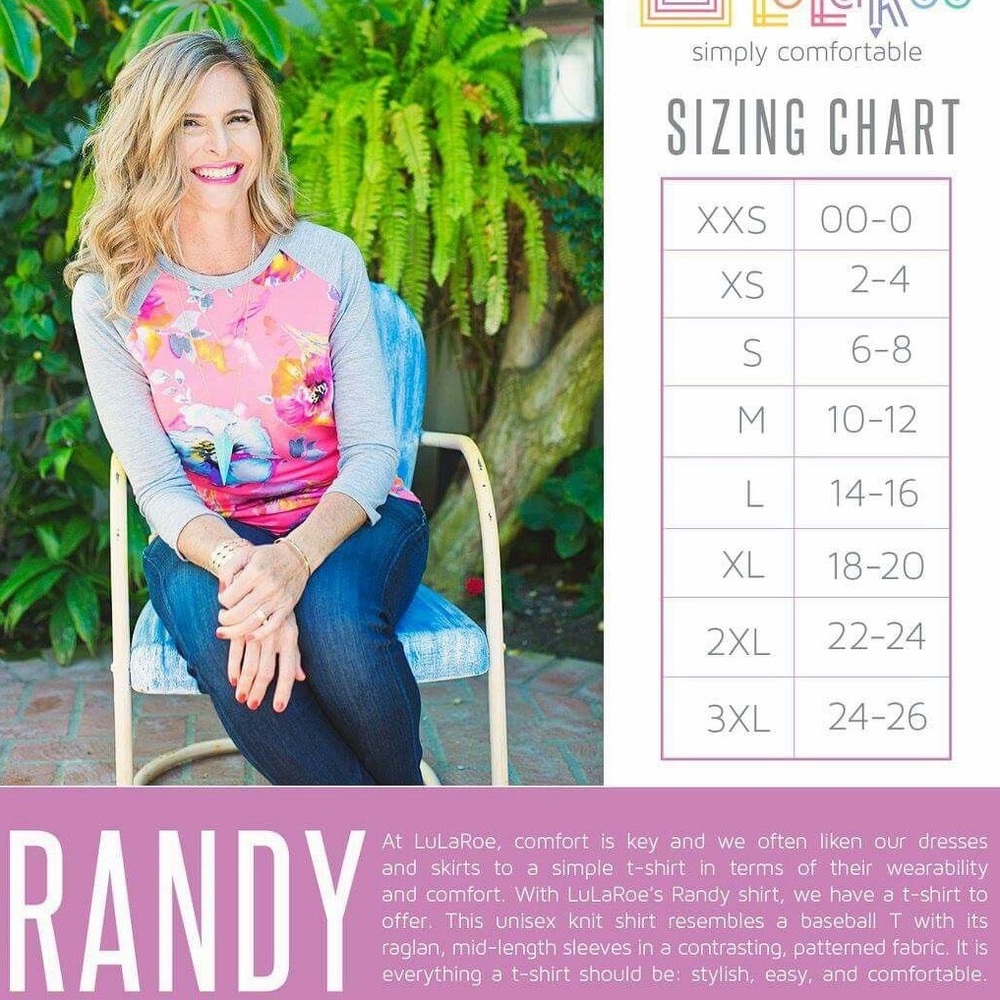 NWT M LulaRoe Randy Tee - Picture 6 of 6